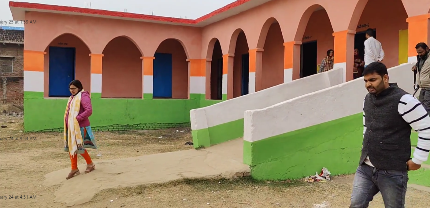 राजकीय कन्या मध्य विद्यालय में व्यवस्थाओं का लिया जायजा