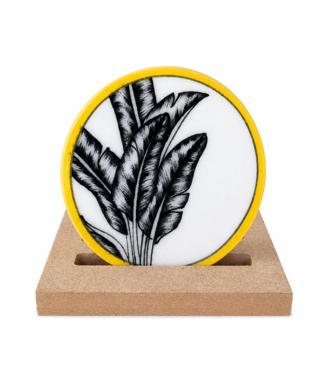 Timeless Leaf Coasters Set of 4