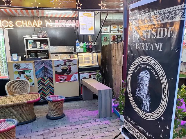 West Side Biryani counter and seating