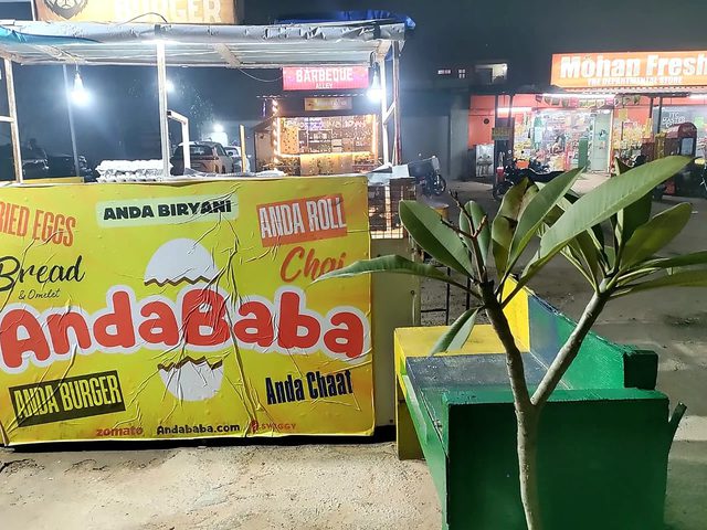 AndaBaba counter at night